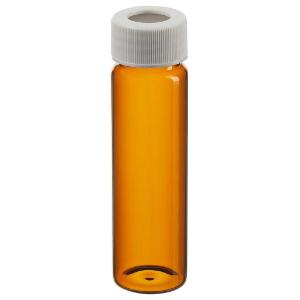 Amber VOA glass vials with 0.125 in. Septa