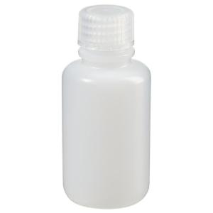 Narrow-mouth natural HDPE packaging bottles with closure bulk pack