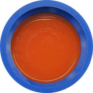 Schraubverschluss, N 9, PP, blau, Mittelloch, Red Rubber/FEP farblos, 1,0 mm