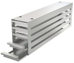 Racks for upright freezers, slide boxes