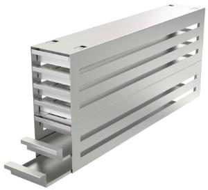 Racks for upright freezers, slide boxes