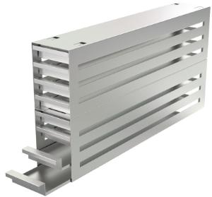 Racks for upright freezers, slide boxes