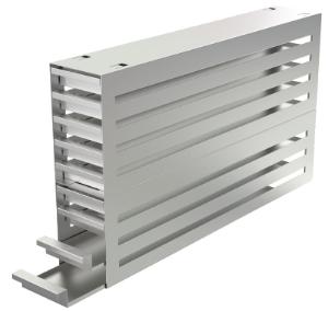 Racks for upright freezers, slide boxes