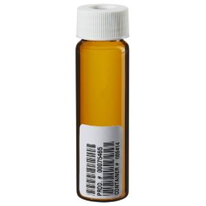 Amber VOA glass vials with 0.125 in. Septa