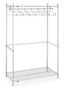 Garment racks, upright and wall mounted