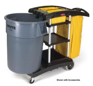 High-capacity cleaning cart