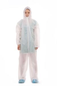 Overalls with hood and feet cover, PP