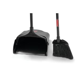 Broom with dust pan without lid