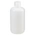 Narrow-mouth natural HDPE packaging bottles with closure bulk pack