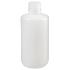 Narrow-mouth natural HDPE packaging bottles with closure bulk pack