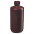 Narrow-mouth opaque amber HDPE packaging bottles with closure bulk pack