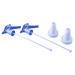 Spray caps are convenient bottle closures that facilitate finely vaporized liquid dispensing. The common spring-action cap incorporates a pump trigger to release spray for any general cleaning application. Versatile models also include push down and plunger style mechanics that guarantee no dripping mess or waste. Pressure sprayer tops grant the best disinfection or even thin layer chromatography cleaning available. All spray caps are easy to use one handily and allow a range of positioning for any application need.